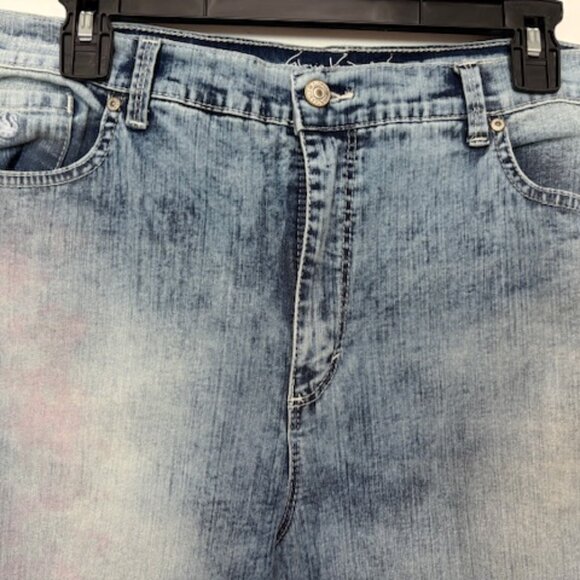 GLORIA VANDERBILT WOMENS AMANDA SPLASH OF PINK JEANS. SZ. 14 NEVER WORN! - Picture 3 of 4